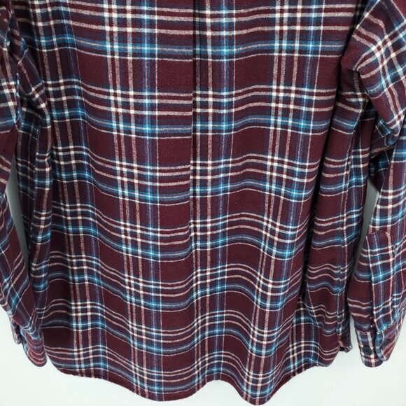 Men's L.L. Bean Chamois Cloth 100% Cotton Traditional Fit Plaid Flannel Shirt M - Picture 12 of 16
